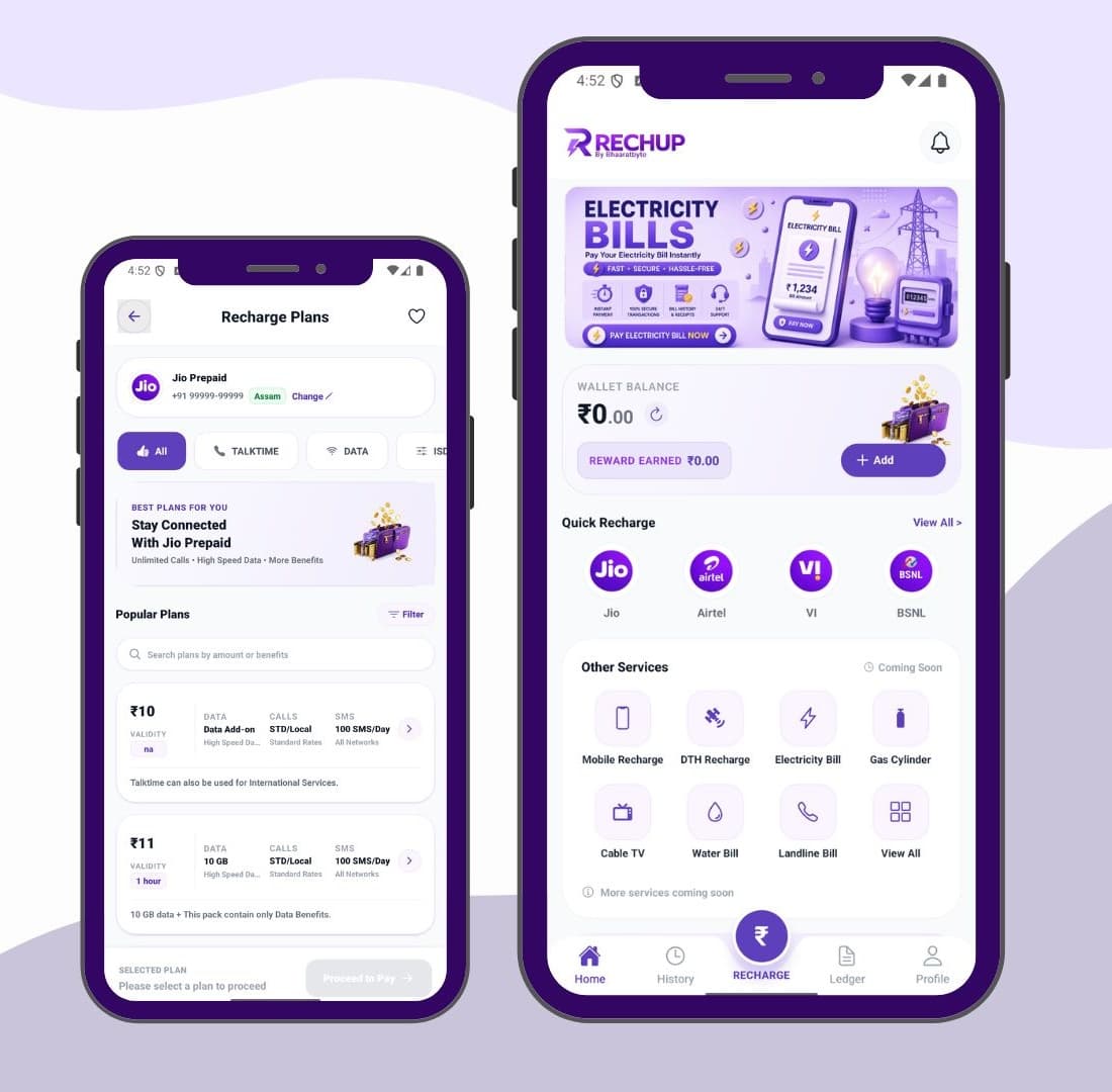 RECHUP Pay App Mockup